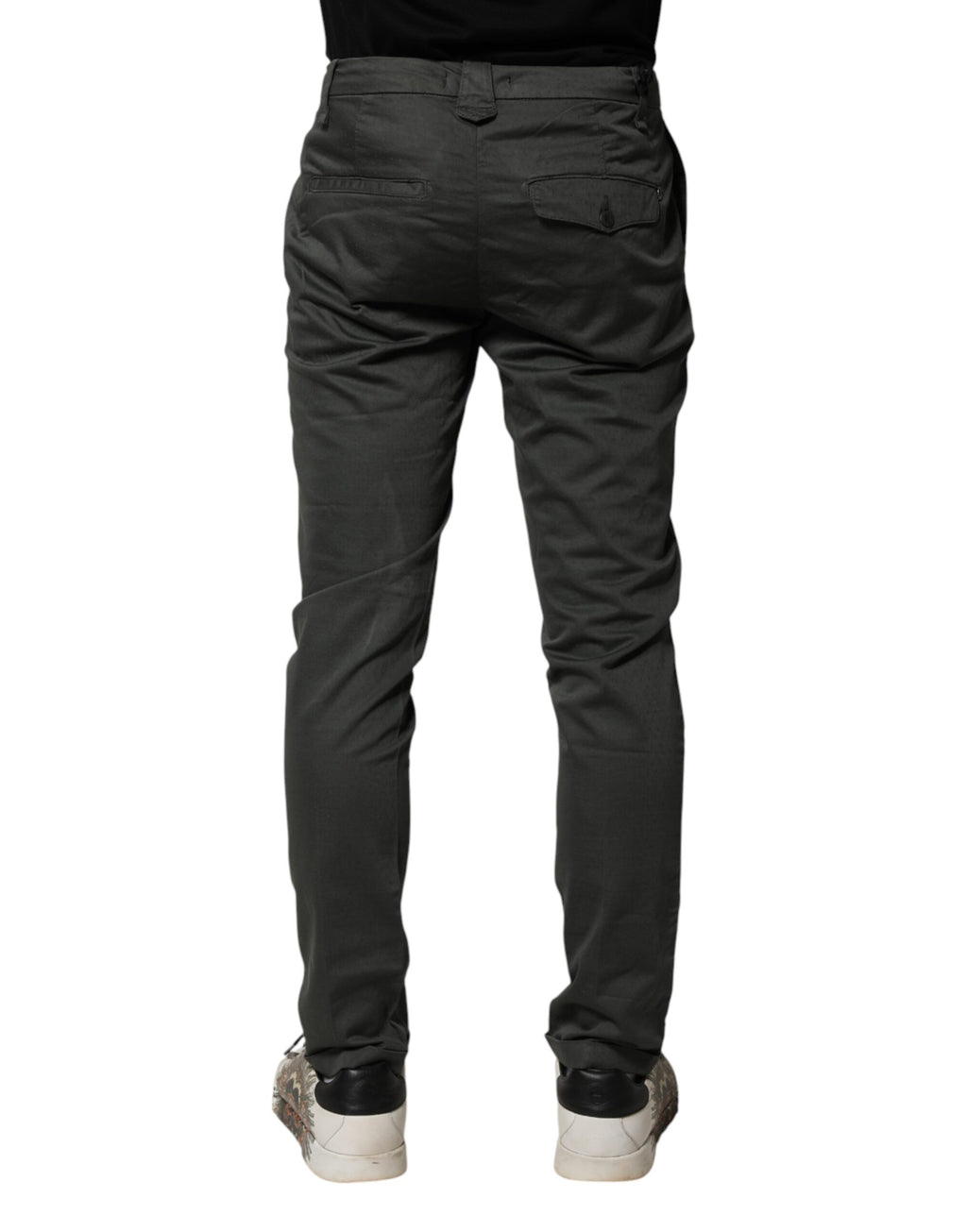Dondup Dunkelgraue Baumwoll Chino-Hose für Herren, Mid Waist, Skinny Fit