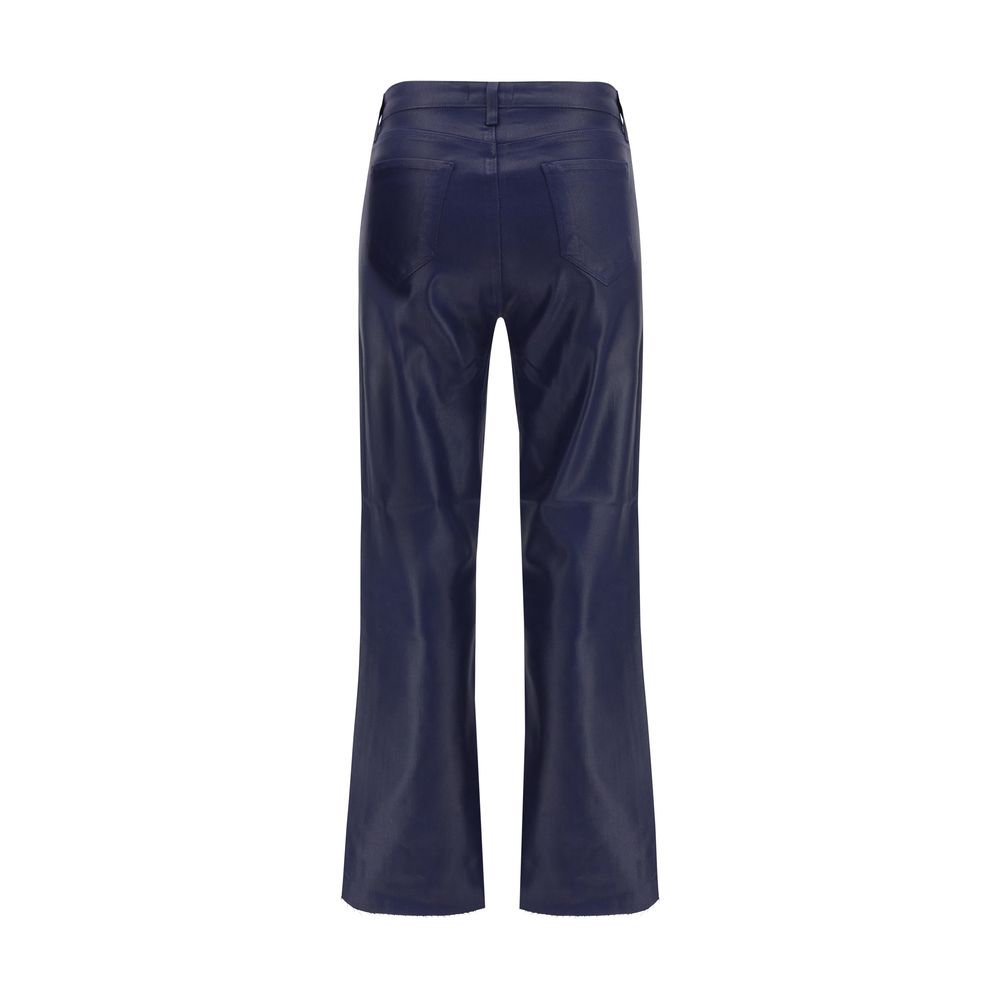 L'Agence Blue High-Waist Cotton Jeans