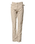 Daniele Alessandrini Beige Baumwoll-Jeans für Herren mit geradem Bein und mittlerer Leibhöhe