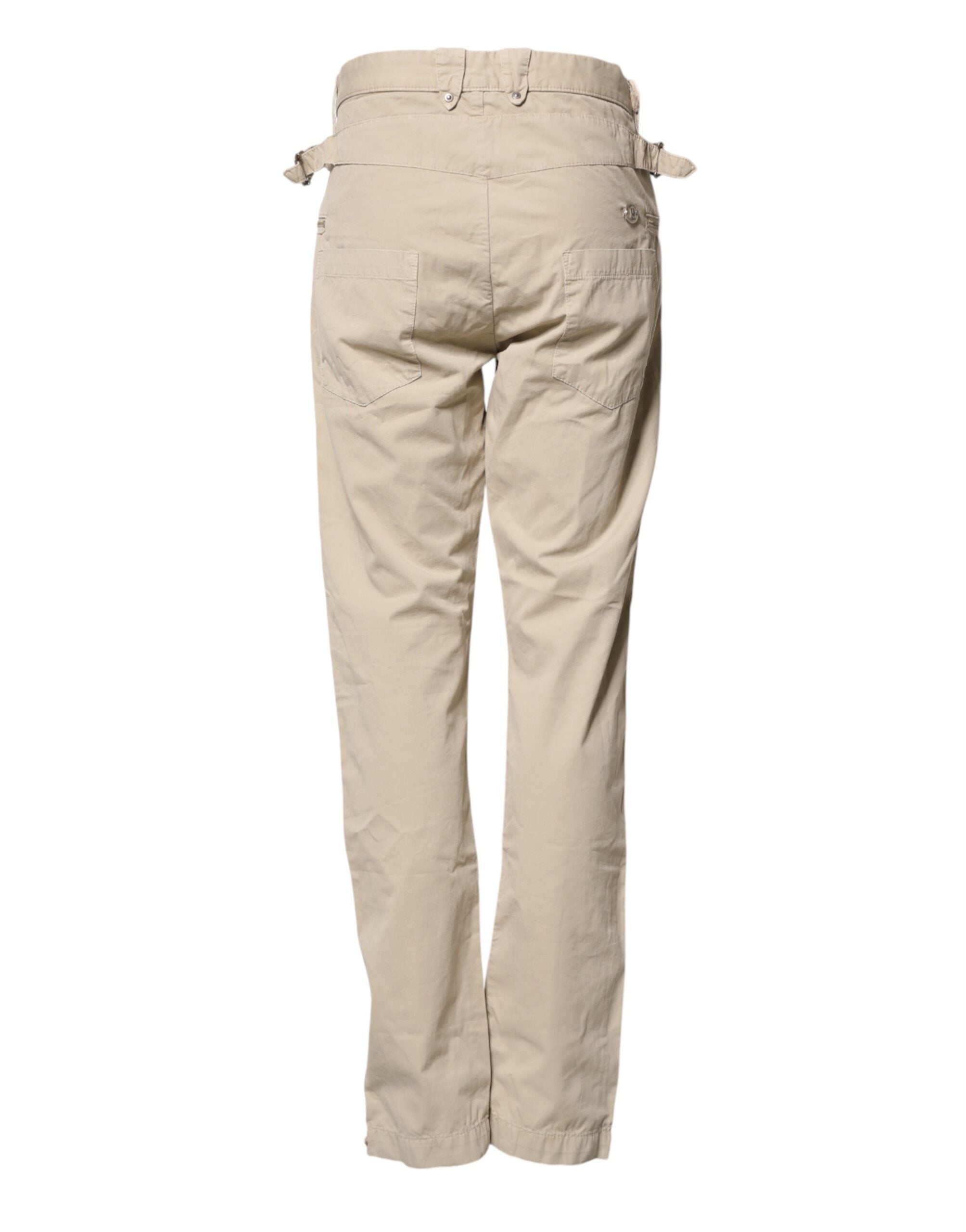 Daniele Alessandrini Beige Baumwoll-Jeans für Herren mit geradem Bein und mittlerer Leibhöhe