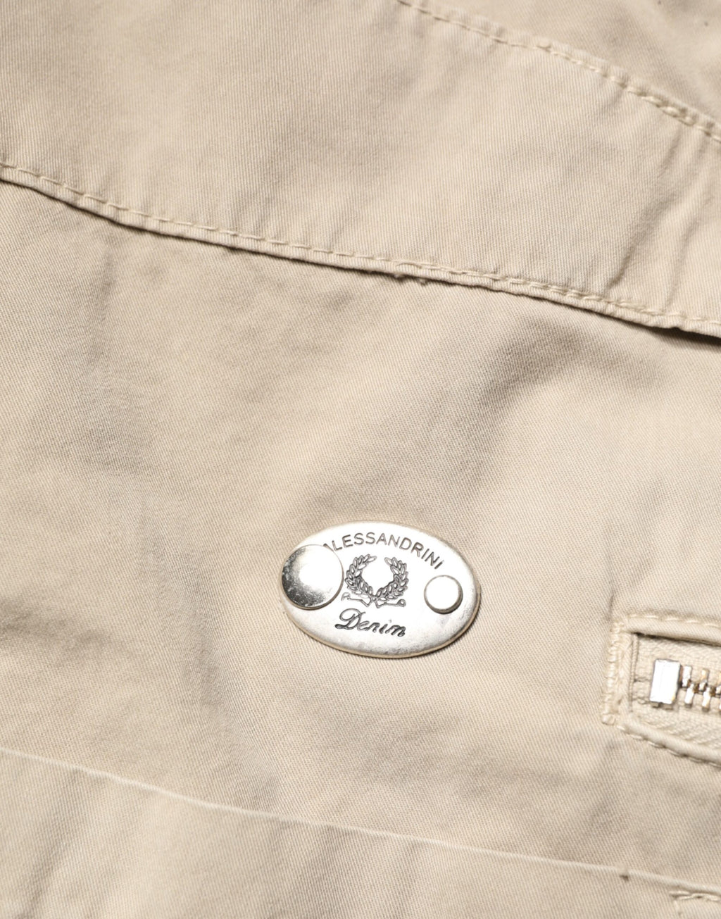 Daniele Alessandrini Beige Baumwoll-Jeans für Herren mit geradem Bein und mittlerer Leibhöhe