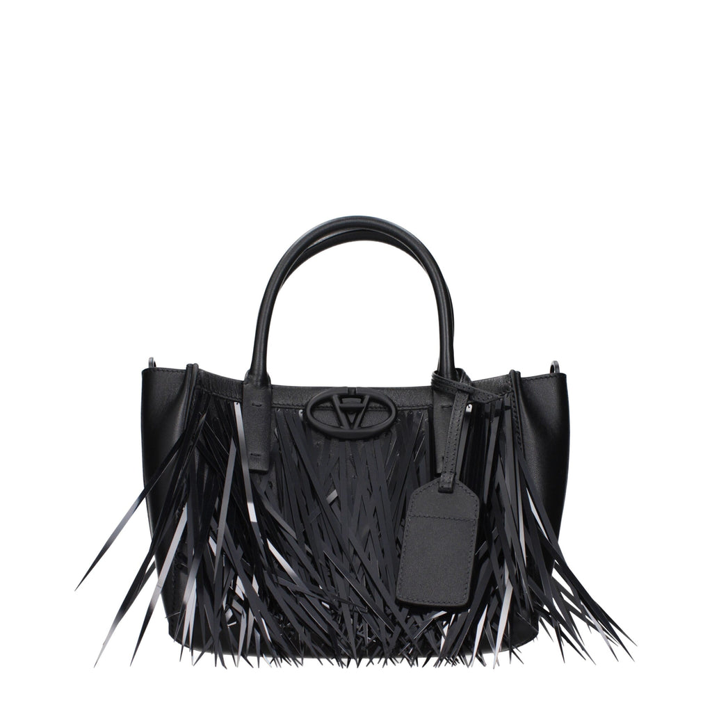 Valentino Garavani Schwarze Lederhandtasche
