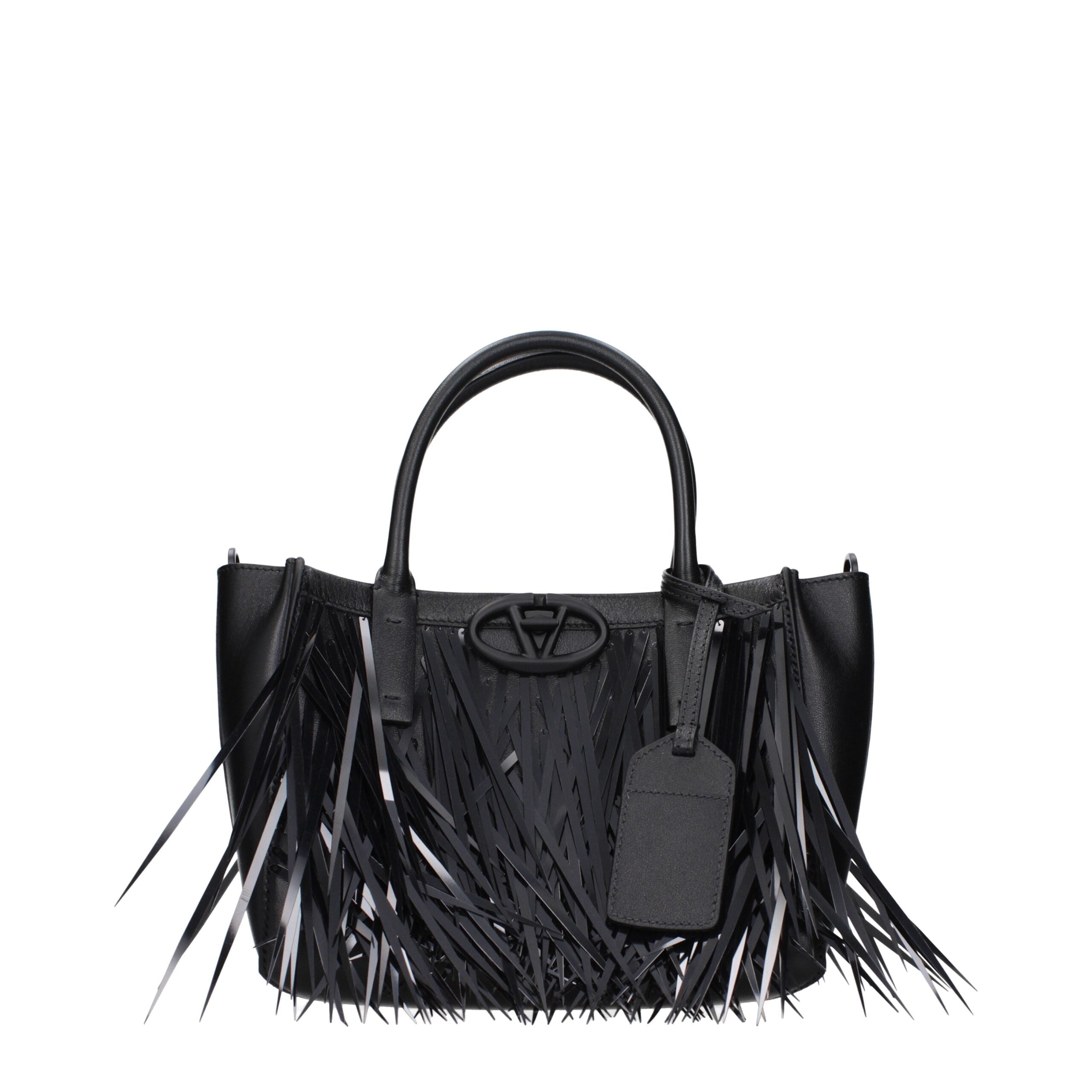 Valentino Garavani Schwarze Lederhandtasche