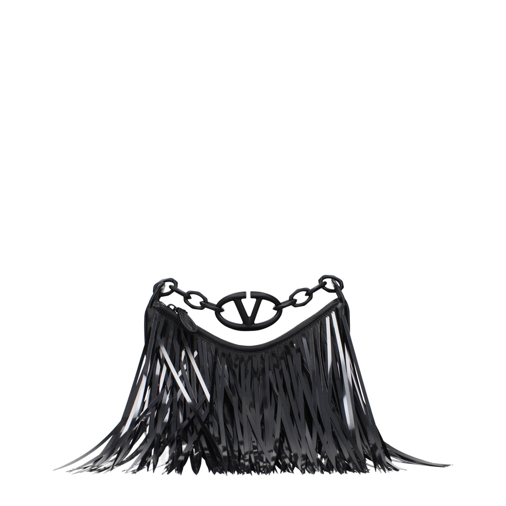 Valentino Garavani Schwarze Lederhandtasche