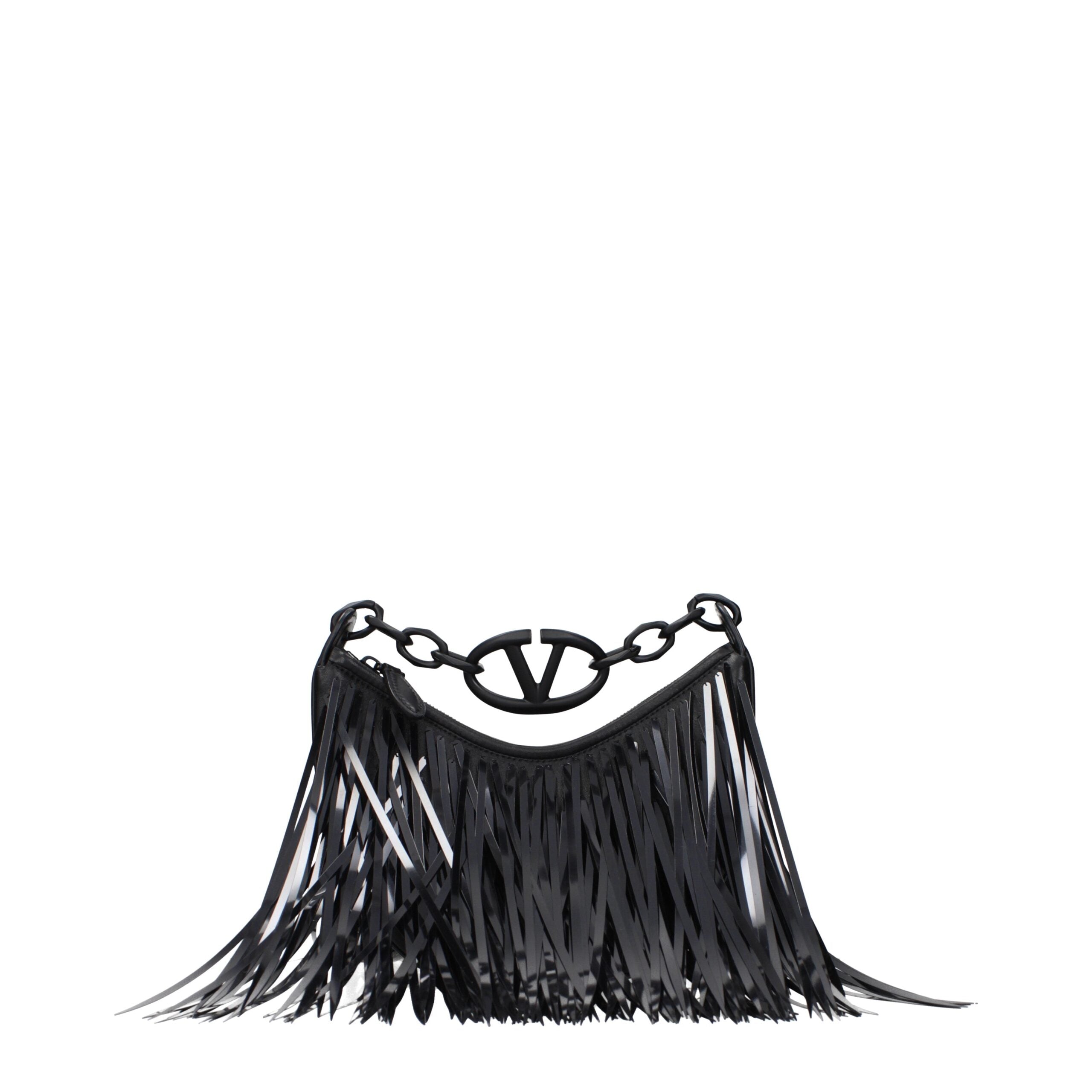 Valentino Garavani Schwarze Lederhandtasche