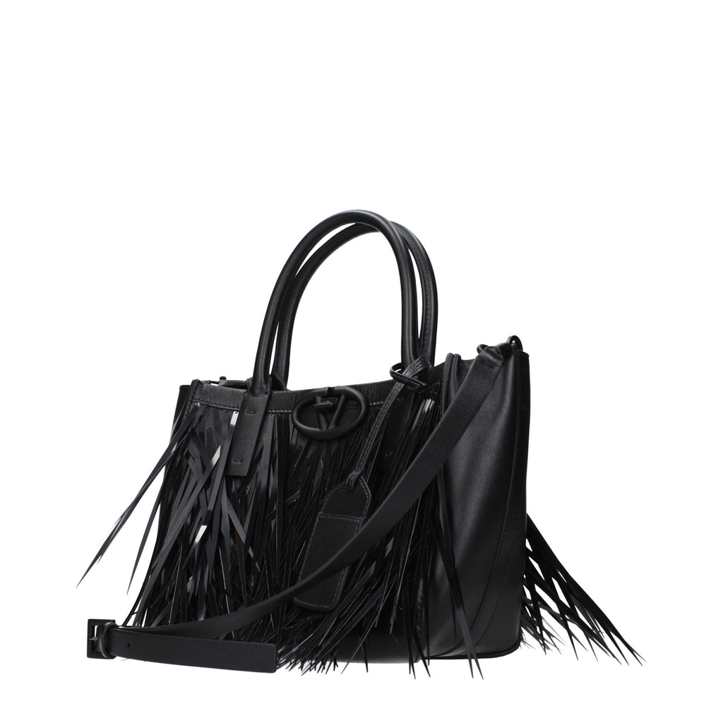 Valentino Garavani Schwarze Lederhandtasche
