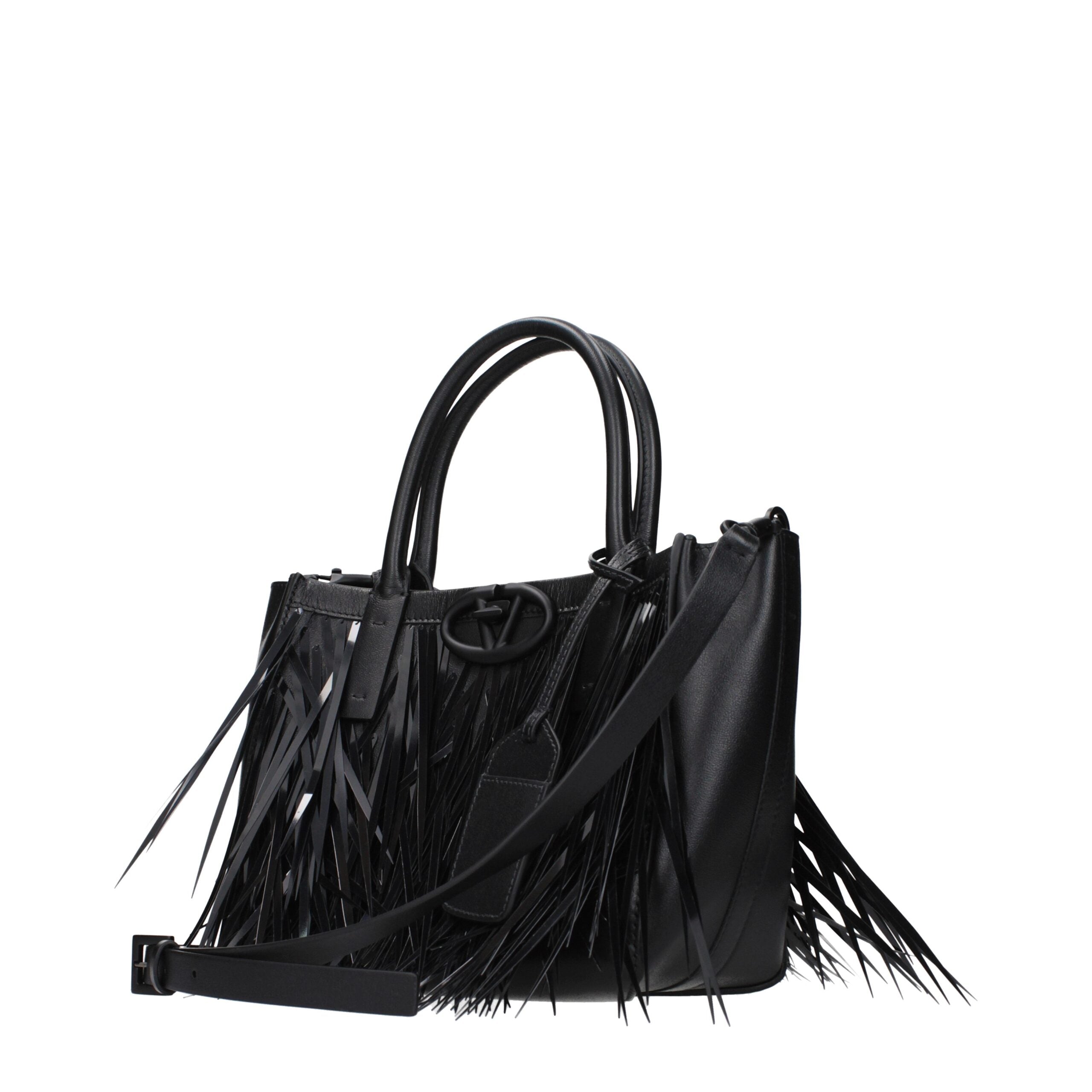 Valentino Garavani Schwarze Lederhandtasche