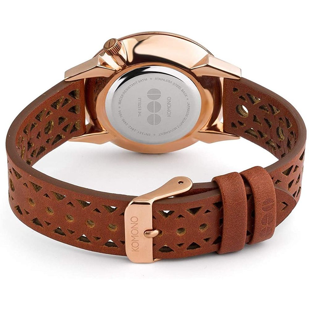 Komono Braune Lederkleideruhr