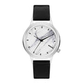 Komono Schwarze Lederkleid-Uhr