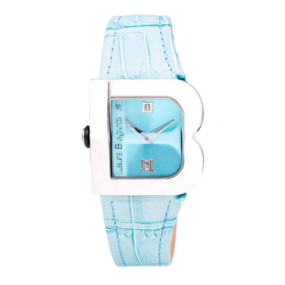Laura Biagiotti Blaue Lederarmbanduhr