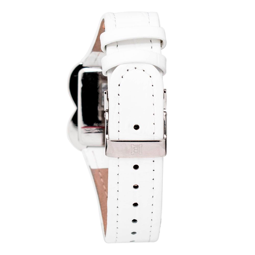 Laura Biagiotti Weiße Lederkleid-Uhr