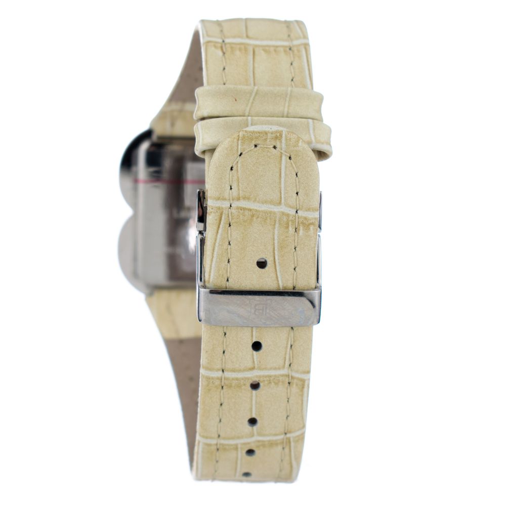 Laura Biagiotti Beige Lederkleid-Uhr