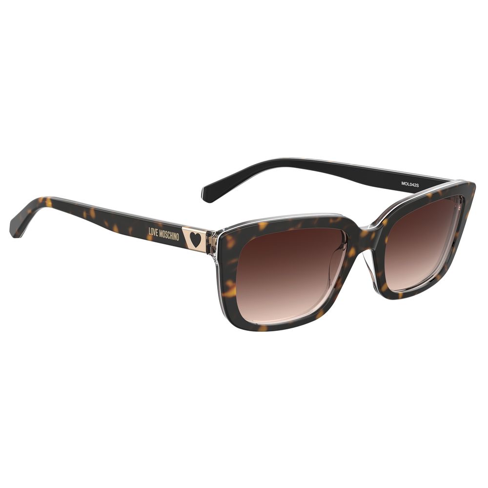 Love Moschino Braune Sonnenbrille aus Acetat