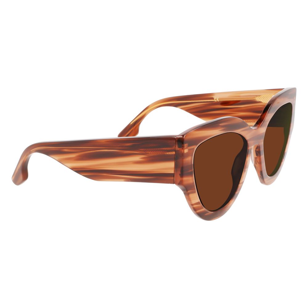 Victoria Beckham Braune Sonnenbrille aus Acetat