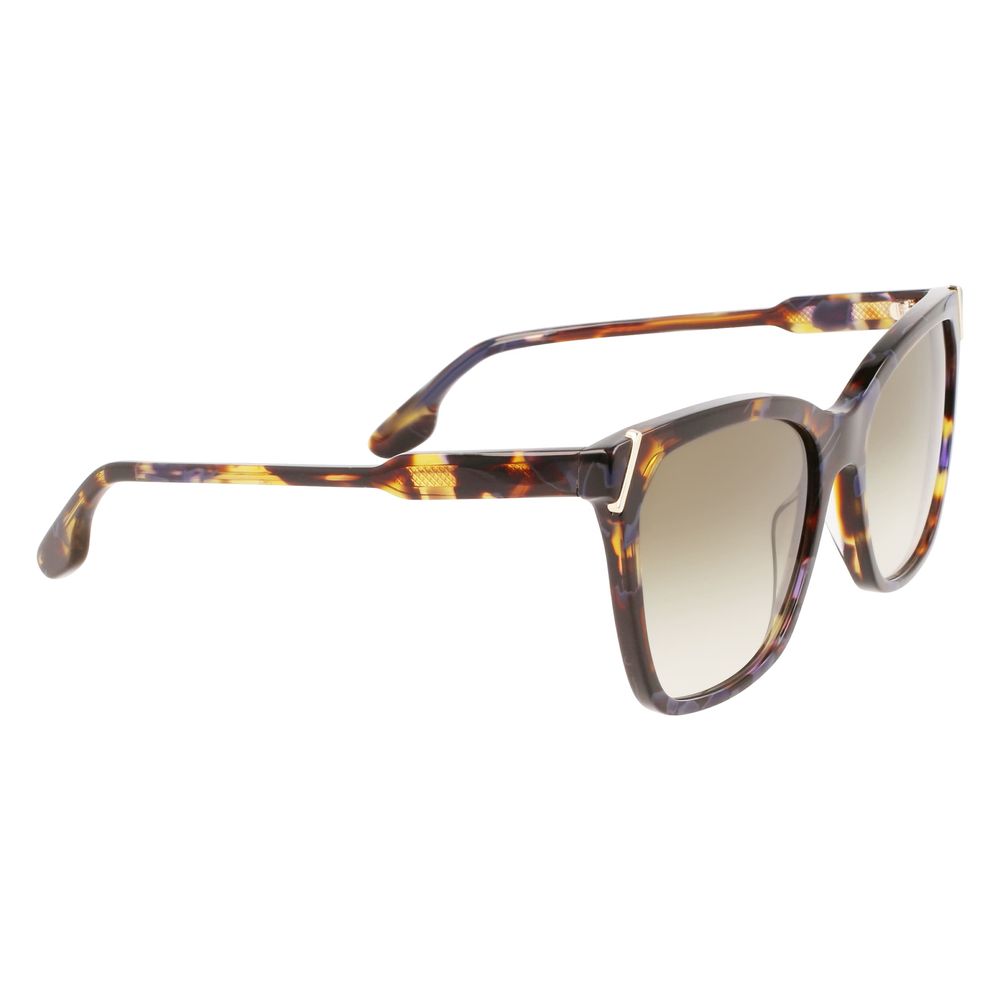 Victoria Beckham Blaue Sonnenbrille aus Acetat