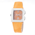 Laura Biagiotti Orangefarbenes Lederkleid-Uhr