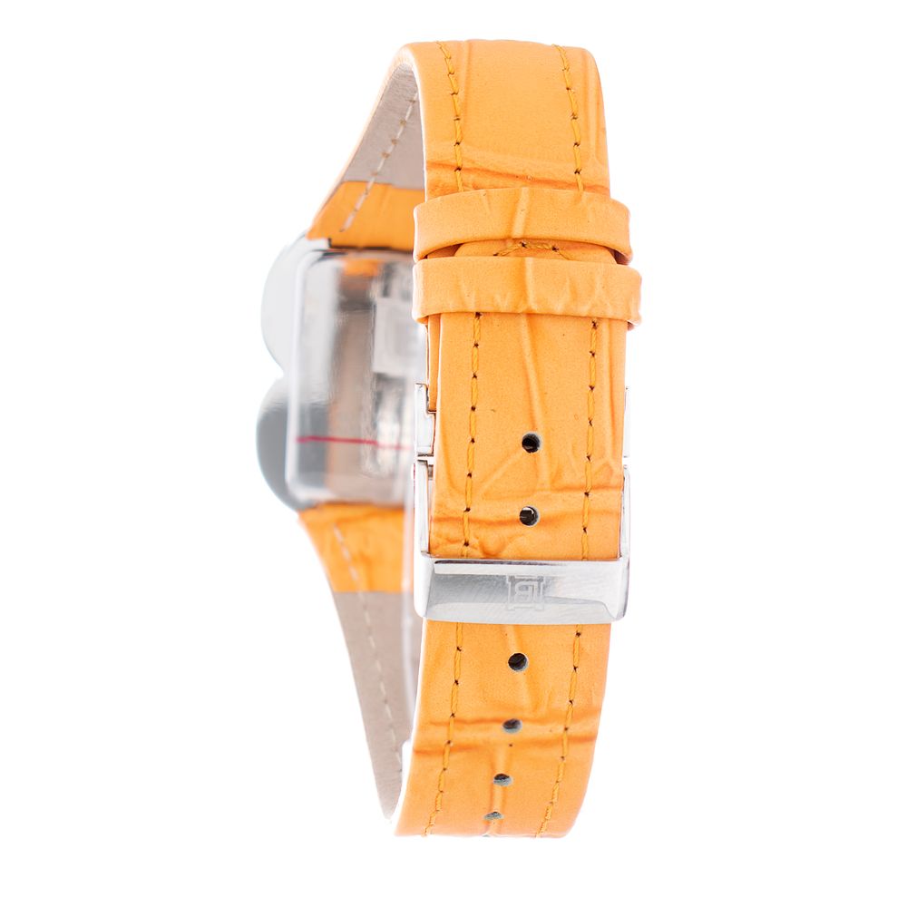 Laura Biagiotti Orangefarbenes Lederkleid-Uhr
