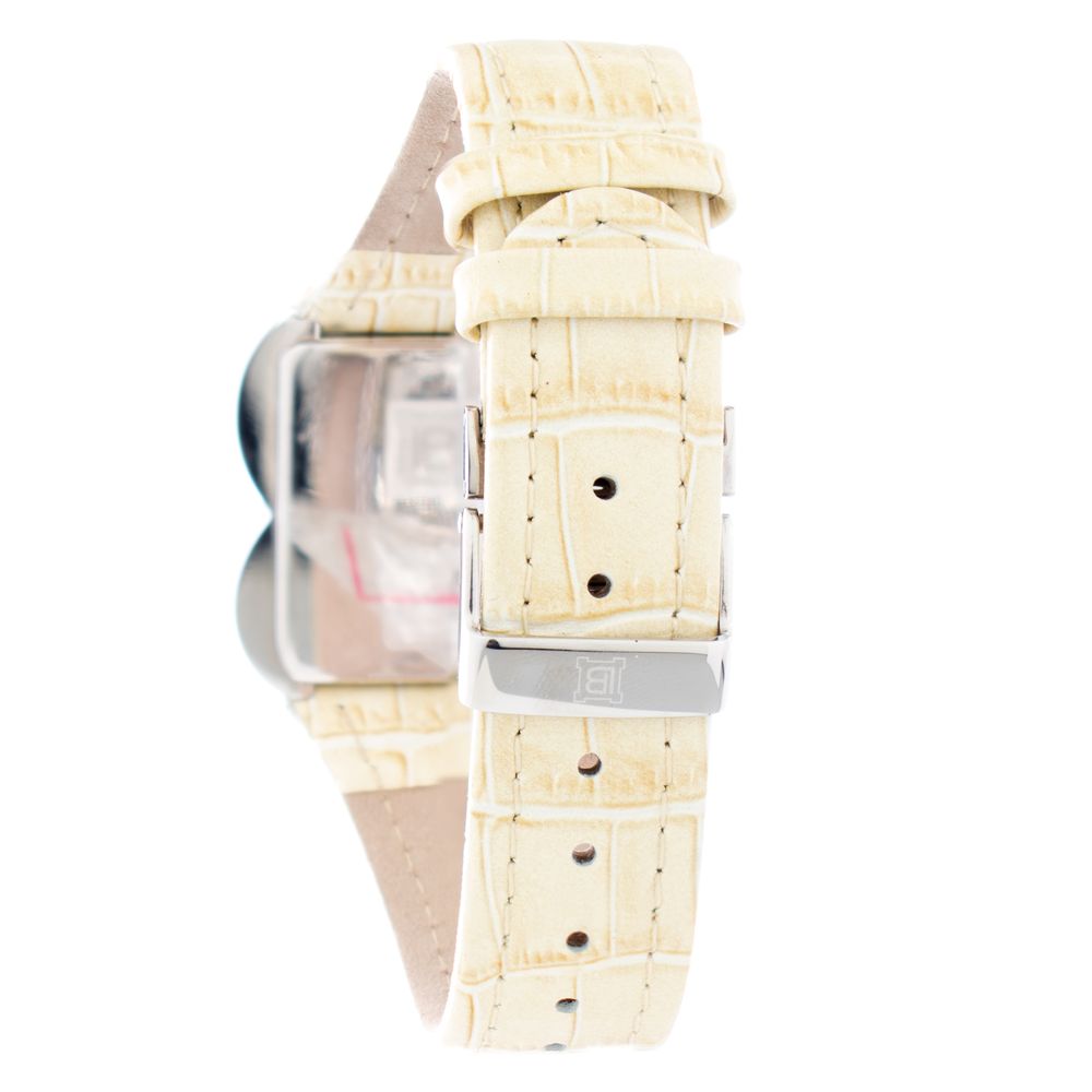 Laura Biagiotti Beige Lederkleid Uhr