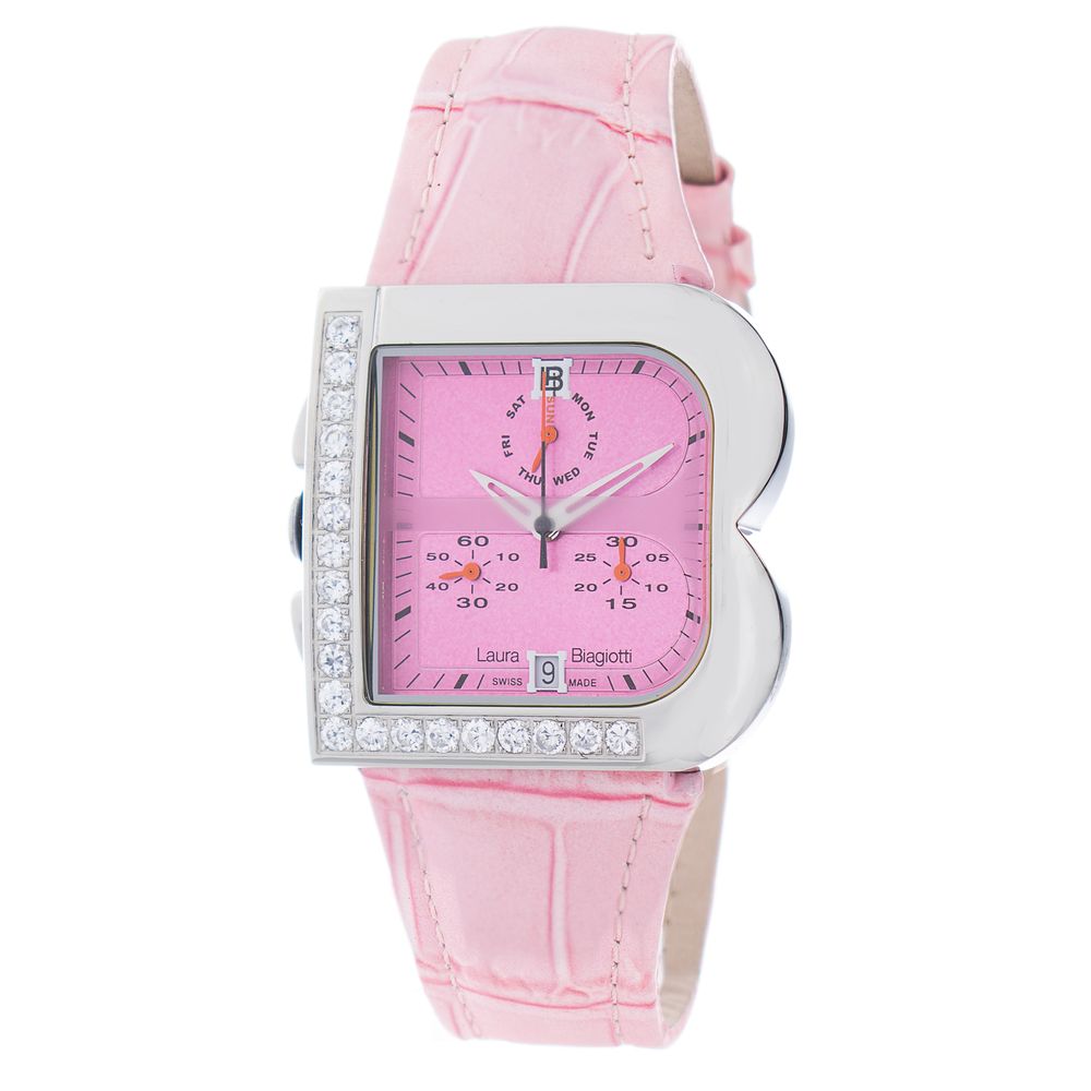 Laura Biagiotti Multicolor Leather Wristwatch