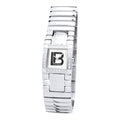 Laura Biagiotti Silberne Edelstahl-Dresswatch
