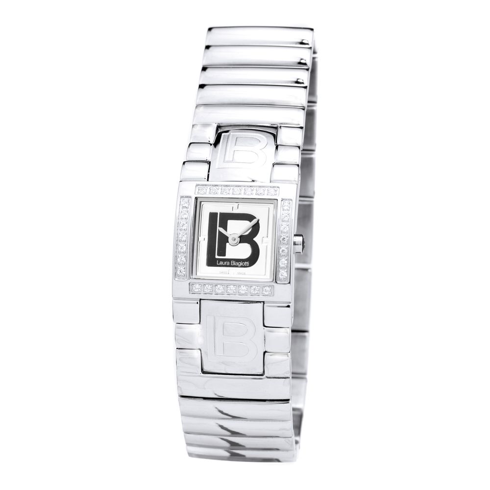 Laura Biagiotti Silberne Edelstahl-Dresswatch