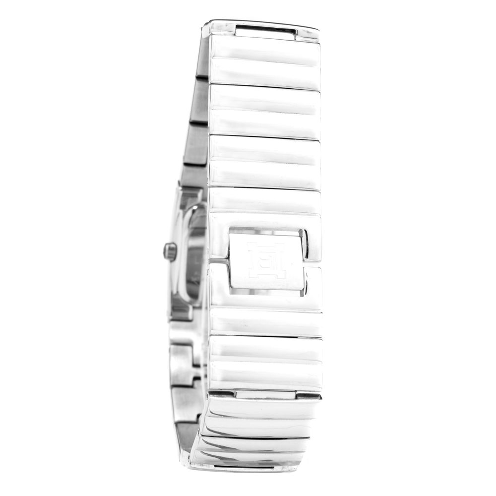 Laura Biagiotti Silberne Edelstahl-Dresswatch