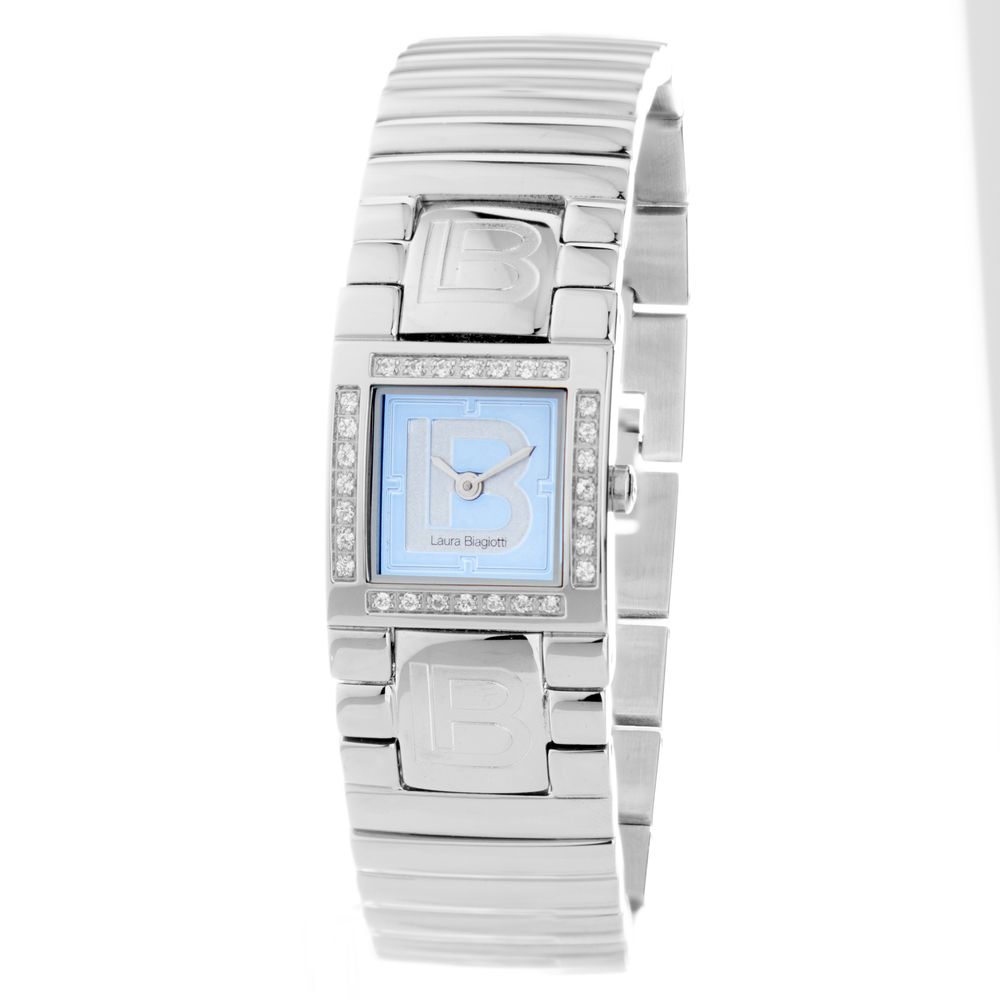 Laura Biagiotti Silberne Edelstahl-Dresswatch