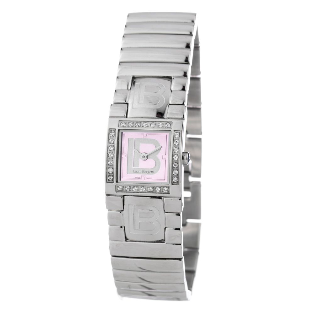 Laura Biagiotti Silberne Edelstahl-Dresswatch