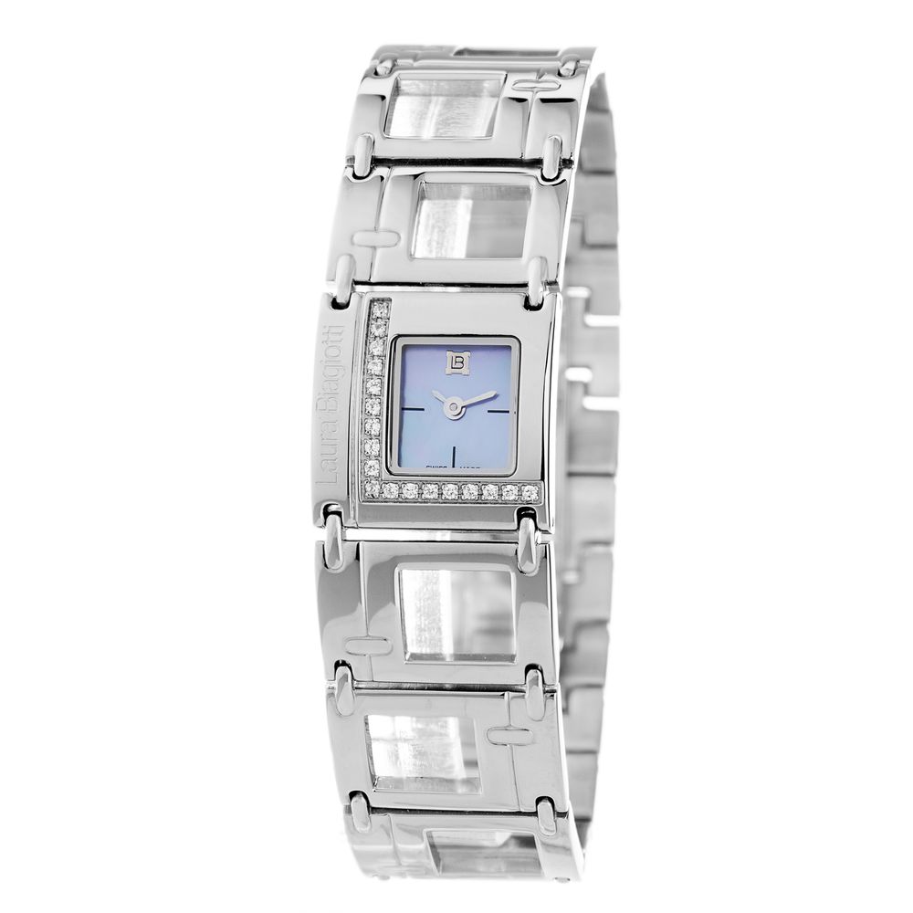Laura Biagiotti Silberne Edelstahl-Dresswatch