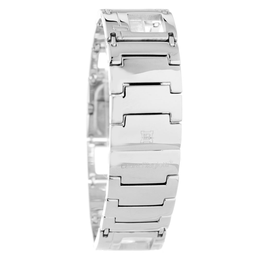 Laura Biagiotti Silberne Edelstahl-Dresswatch
