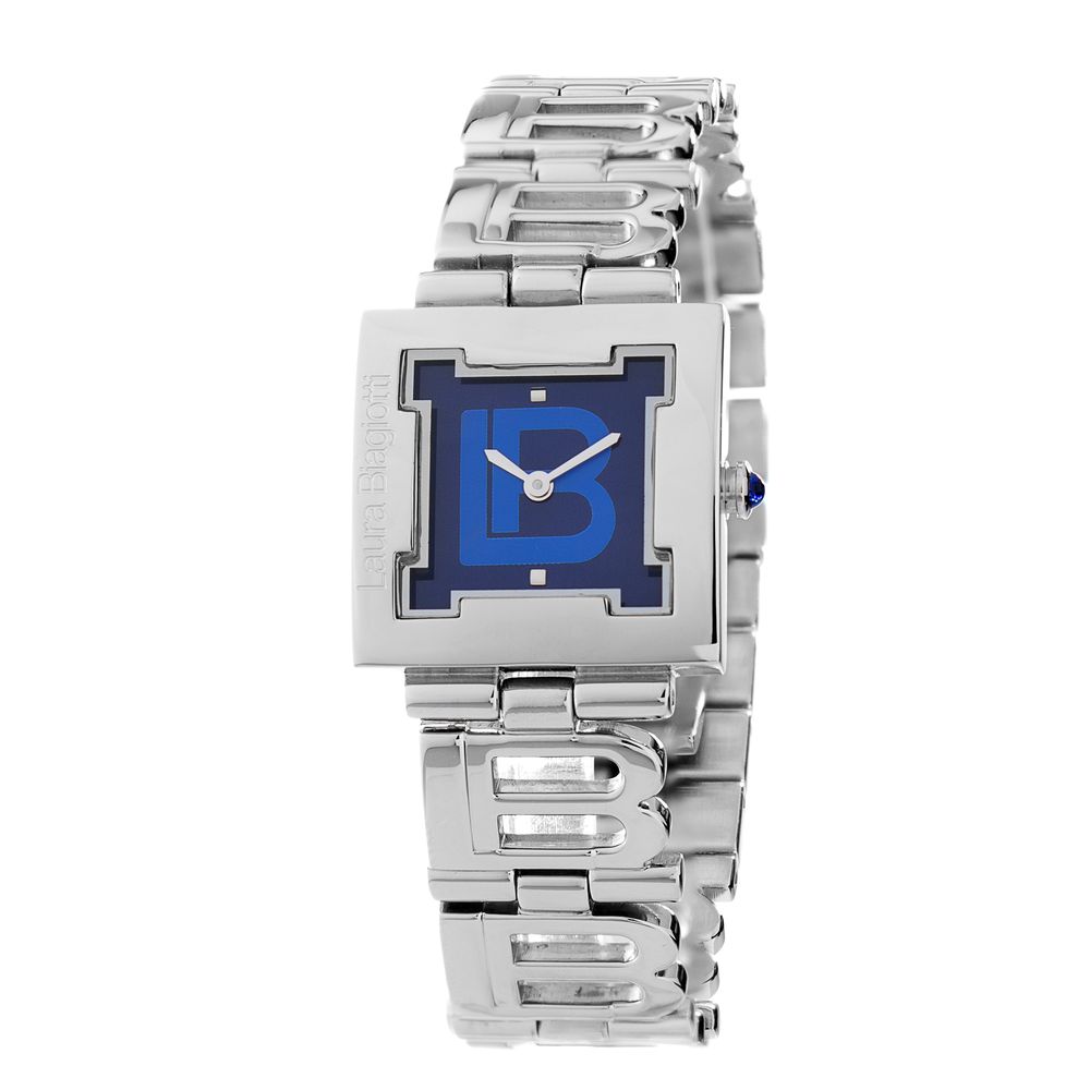 Laura Biagiotti Silberne Edelstahl-Dresswatch
