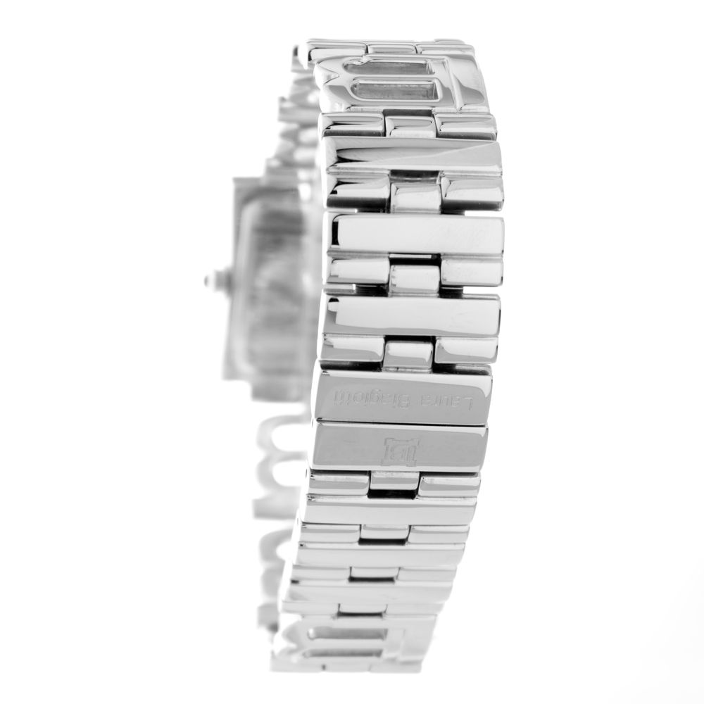 Laura Biagiotti Silberne Edelstahl-Dresswatch