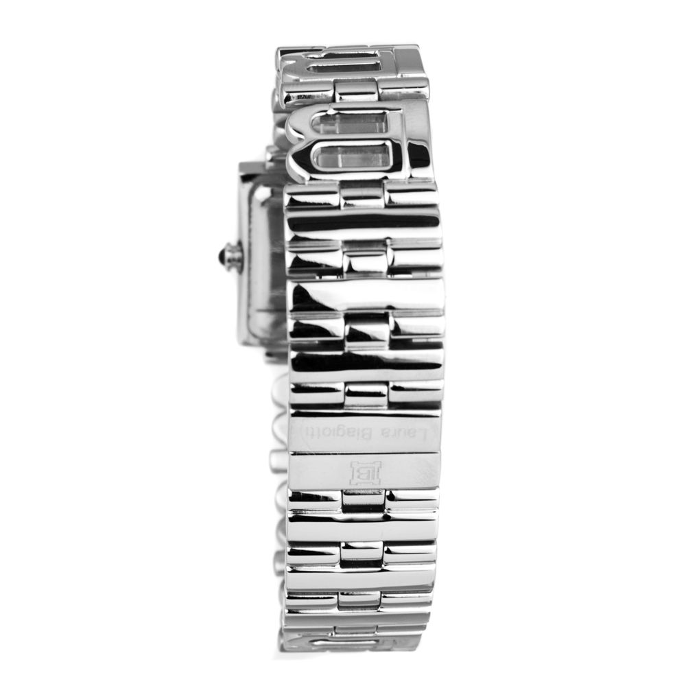 Laura Biagiotti Silberne Edelstahl-Dresswatch