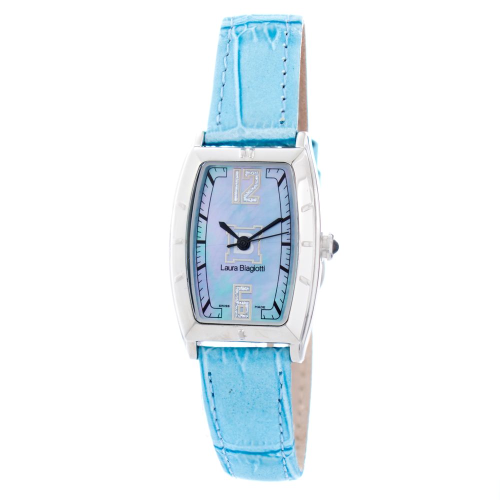 Laura Biagiotti Blaue Leder Armbanduhr