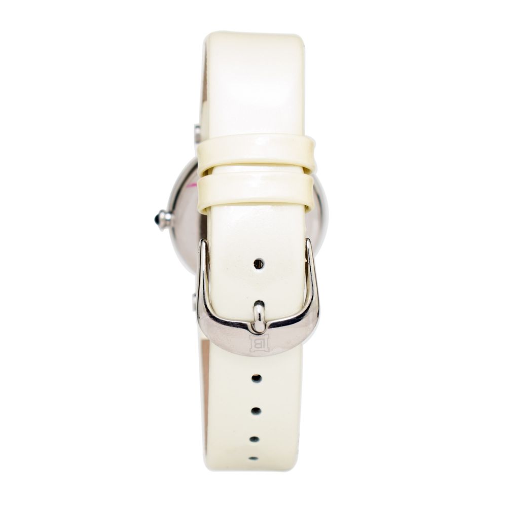 Laura Biagiotti Beige Lederkleid Uhr