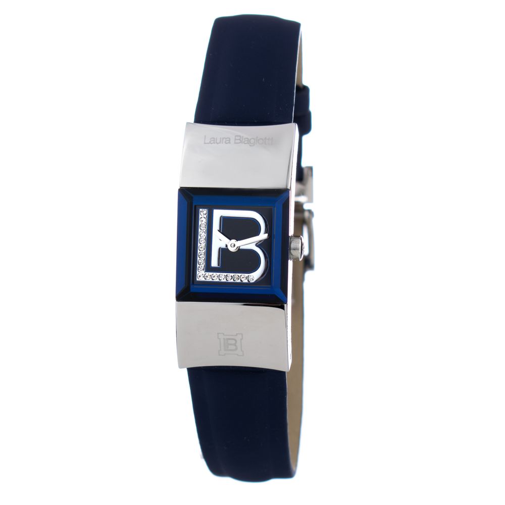 Laura Biagiotti Blue Leather Wristwatch