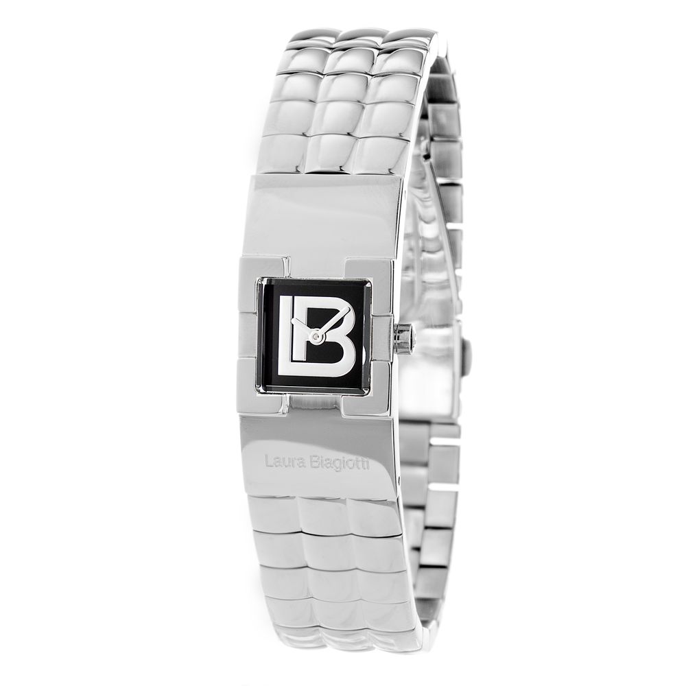 Laura Biagiotti Silberne Edelstahl-Dresswatch
