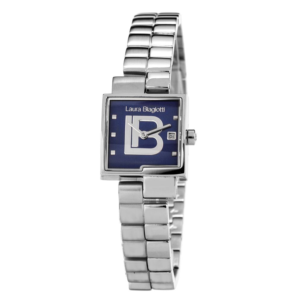 Laura Biagiotti Silberne Edelstahl-Dresswatch