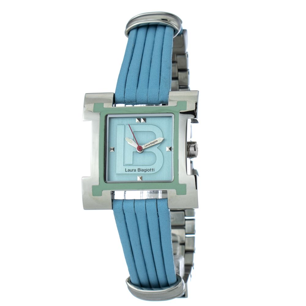 Laura Biagiotti Blaue Lederkleideruhr