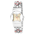 Laura Biagiotti Silberne Edelstahl-Dresswatch