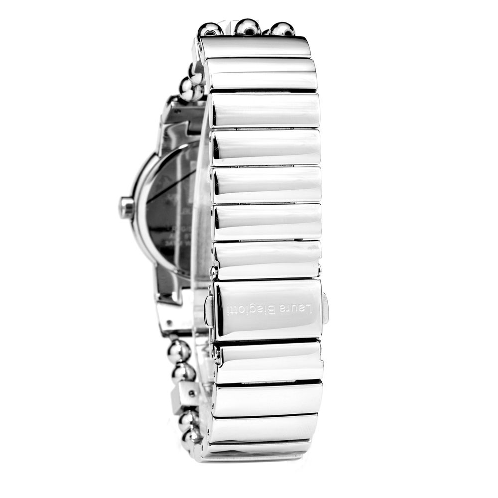 Laura Biagiotti Silberne Edelstahl-Dresswatch