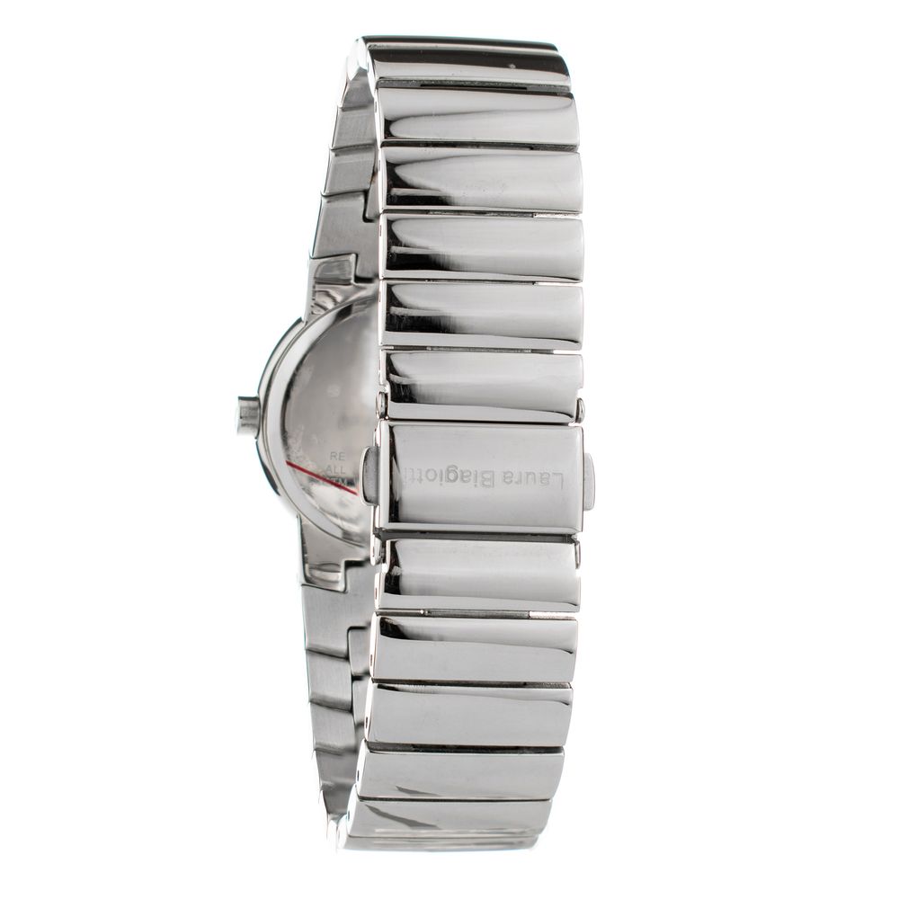 Laura Biagiotti Silberne Edelstahl-Dresswatch