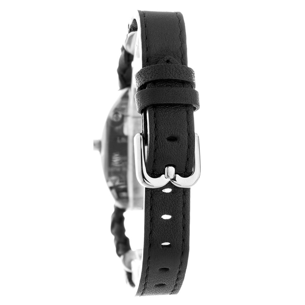 Laura Biagiotti Schwarze Lederkleid-Uhr