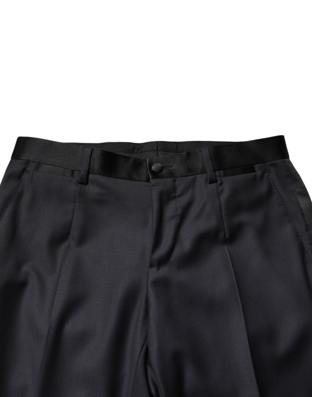 Dolce & Gabbana Schwarzer Woll-Anzug im 3-Teiler-Design mit Einreiher