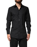 Dolce & Gabbana Black GOLD Cotton Men's Formal Shirt