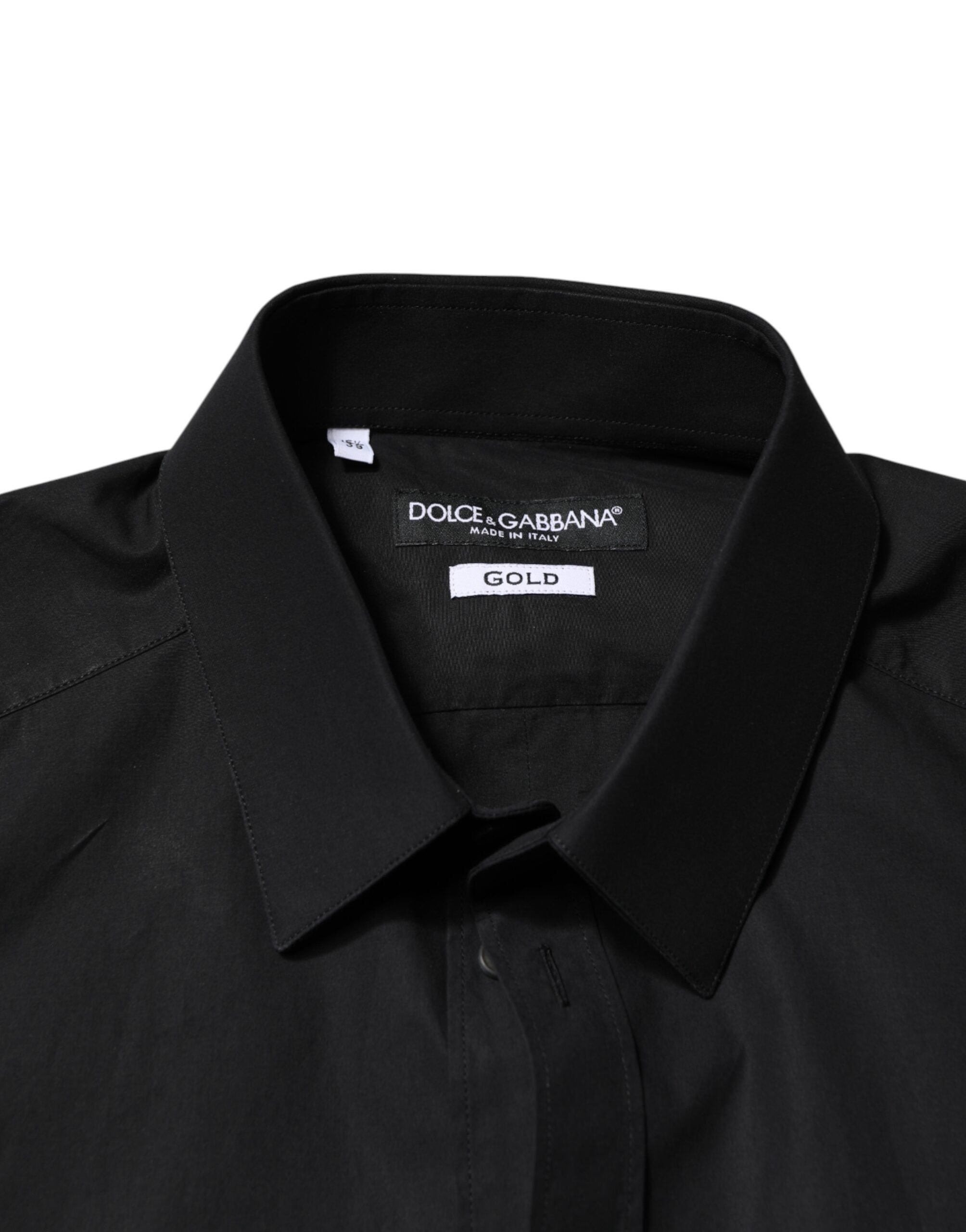 Dolce & Gabbana Black GOLD Cotton Men's Formal Shirt