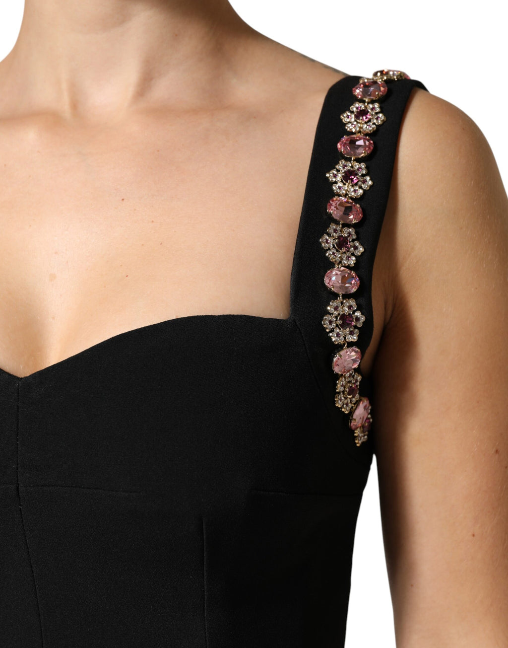 Dolce & Gabbana Black Embellished Sheath Mermaid Evening Dress
