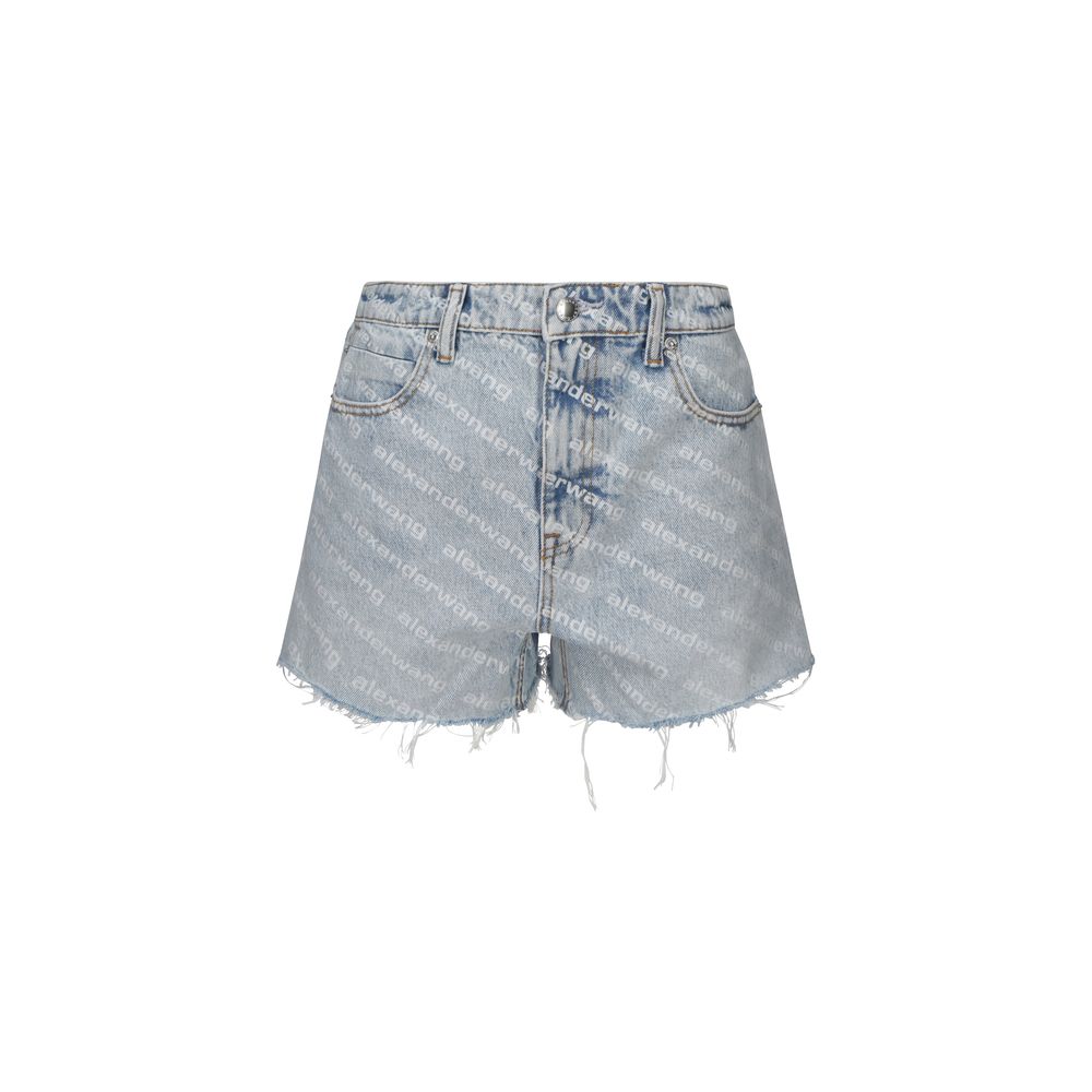 Alexander Wang Blaue Baumwoll-Bermudashorts