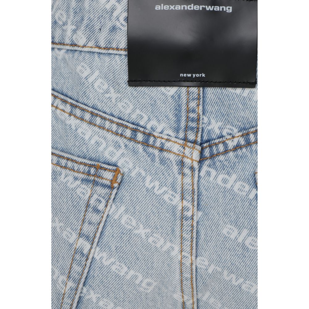 Alexander Wang Blaue Baumwoll-Bermudashorts