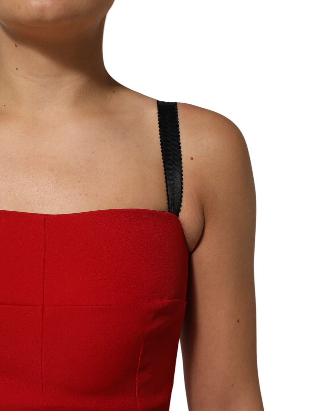 Dolce & Gabbana Red Stretch Bodycon Sheath Dress Knee-Length